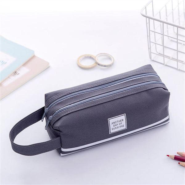 Zipper Pencil Case Pen Bag Organizer School Office Cosmetic Stationery Storage