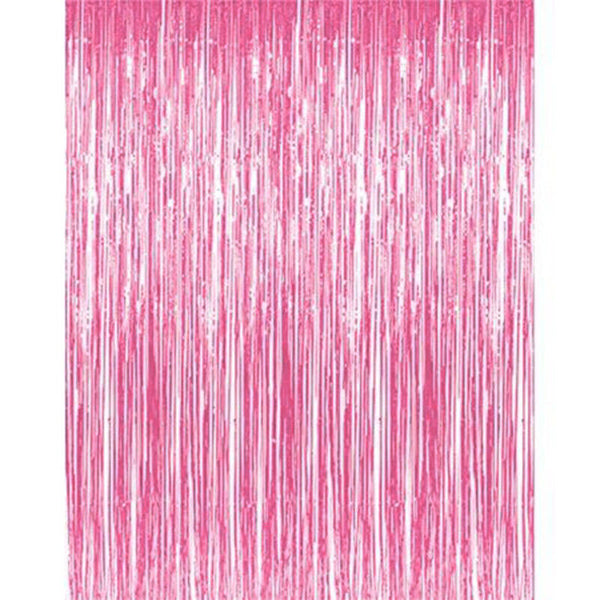 Metallic Tinsel Curtain Foil 1m Backdrop Pom Poms Streamers Hens Party Decor New