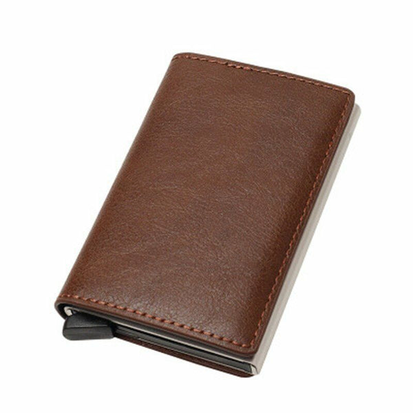 New Leather Credit Card Holder Men's Money cash Wallet Clip RFID Blocking Purse