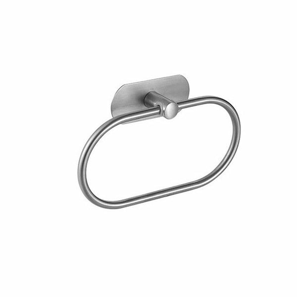 Stainless Steel Oval Hand Towel Ring Rack Rail Holder Wall Mounted Bathroom Tool