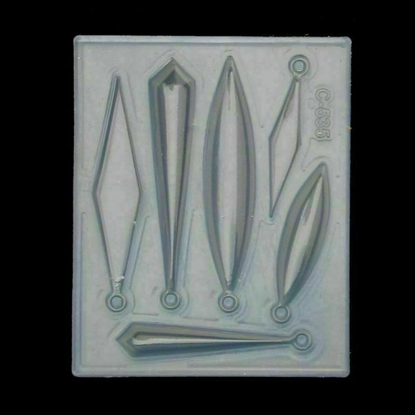 Silicone Hollow Earring Pendant Jewelry Making Mold Resin Mould Casting Craft AU