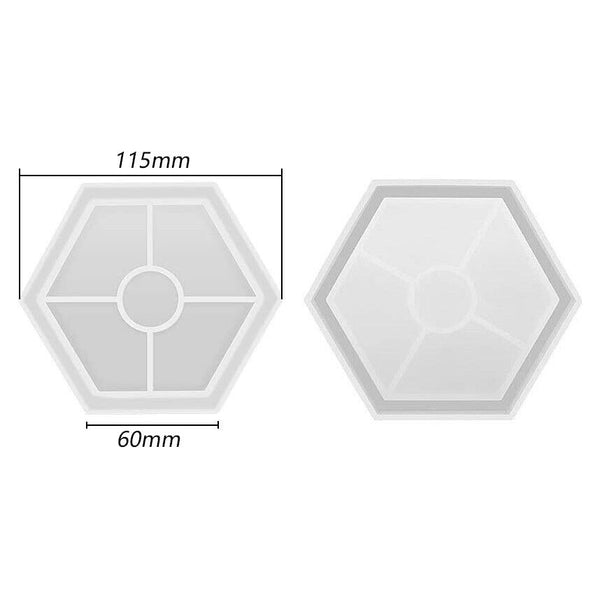 Coaster Cup Mat Mold Round Square Silicone Mould DIY Epoxy Resin Casting Tool AU - Lets Party