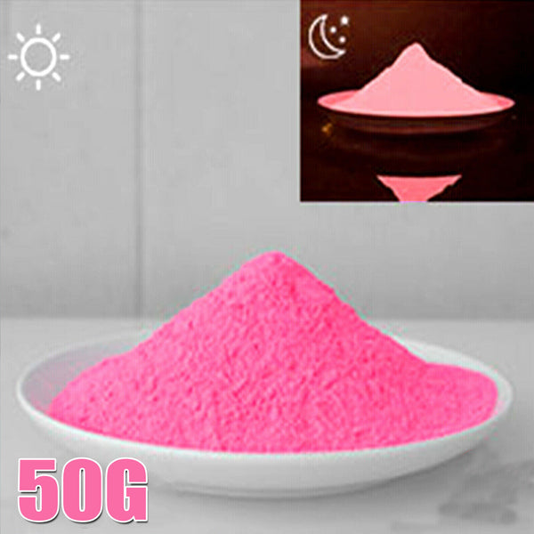 8 Colours Luminous Glow in the Dark Powder Glitter Fluorescent Nail Pigment AU