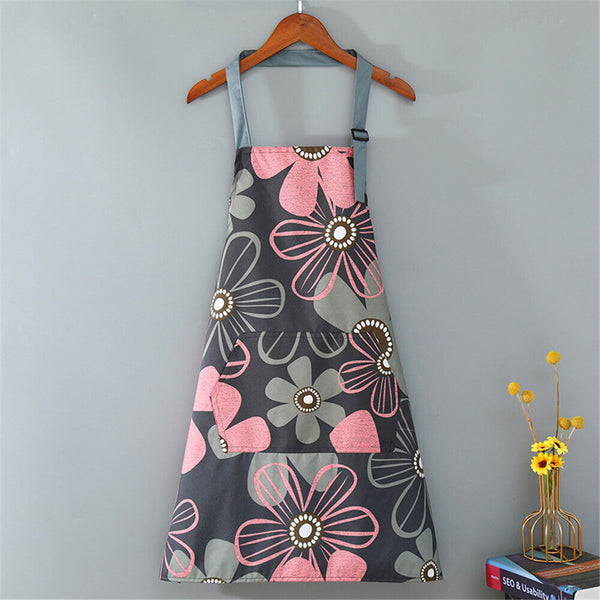 Printed Kitchen Household Apron Oil-proof Cooking Apron PVC Waterproof Apron AU