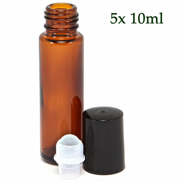 5-20x 30ml Amber Glass Essential Oil Spray Dropper Mist Sprayer Bottles Contain - Lets Party