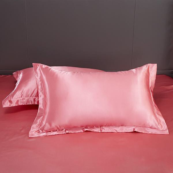 2xSatin PillowCase Bedroom Pillowcase Cushion Covers Home Decor Standard new