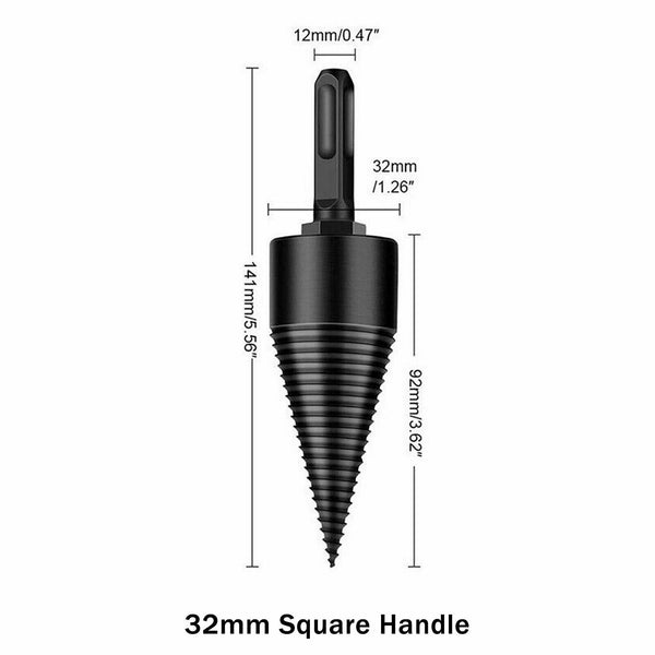 High Speed Twist Firewood Drill Bit Wood Splitter Splitting Cone Driver