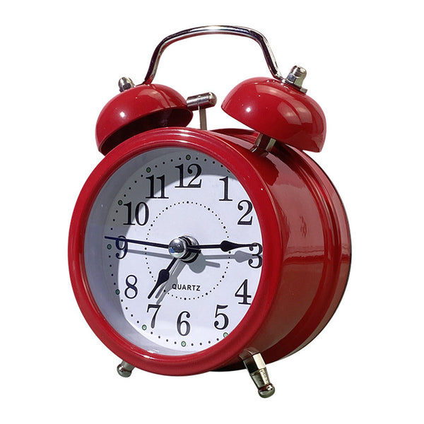 1X Twin Bell Alarm Clock Vintage Retro Loud Clocks Battery Bedside Desk Analogue