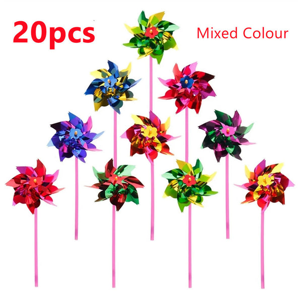Plastic Windmill Pinwheel Wind Spinner Kids Toy Lawn Garden Party Decor
