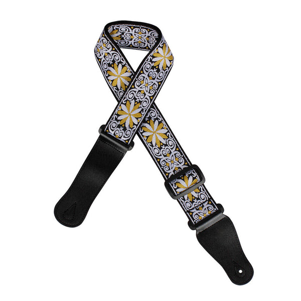 Adjustable Guitar Strap Embroidery Thickening Electric Acoustic Guitar Bass Belt