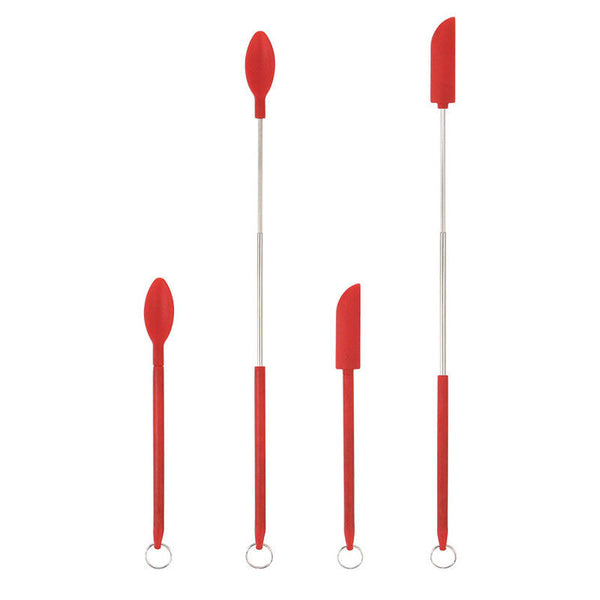 2-4pcs Silicone Telescopic Spatula Multipurpose Double-Headed Cream Cake Scraper