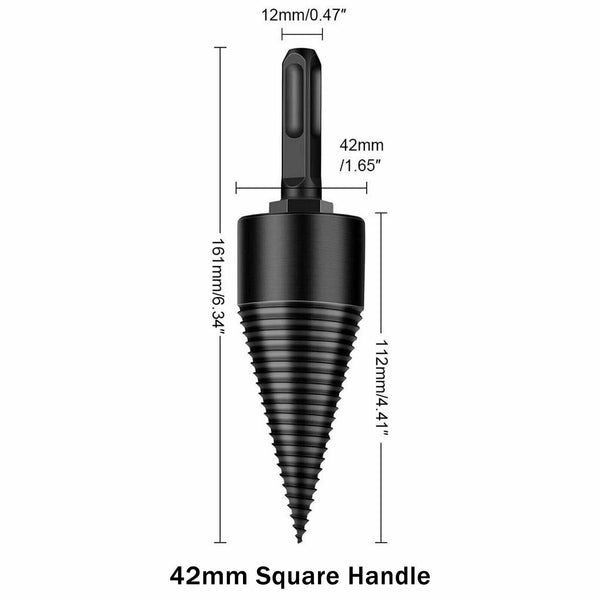 High Speed Twist Firewood Drill Bit Wood Splitter Splitting Cone Driver