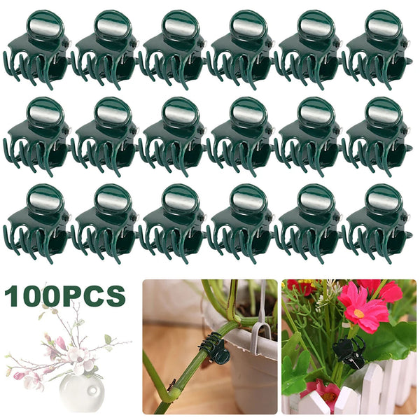 100Pcs Plant Garden Clips Vegetable Support Flower Holding Vine Orchid Clips AUS