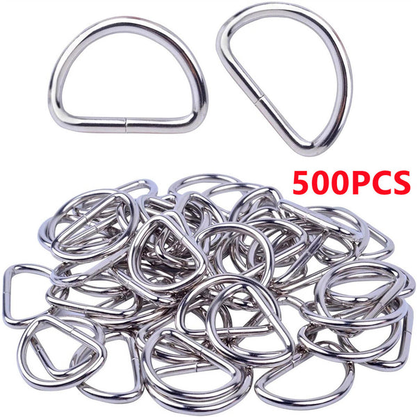 50-500X D Ring Metal Buckle D-rings 2.5cm Strap Loop Webbing Strapping Ring AU