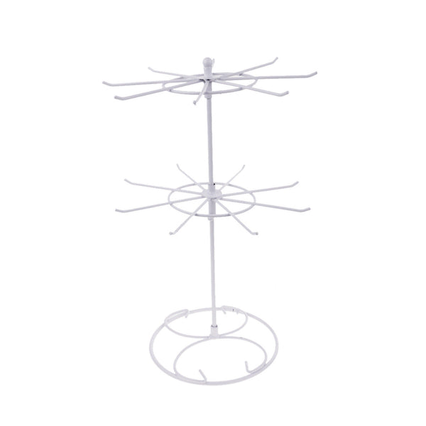 Jewelry Rotating Ring Display Holder Organizer Necklace Stand Rack 16 Hooks New