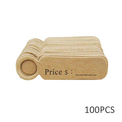 100/300X Merchandise Display Price Tag Wedding Label Price Watch Display Brown A