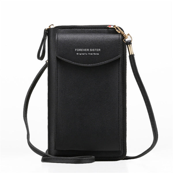 Women Pouch Bag Mobile Phone Bag PU Leather Crossbody Purse Wallet Shoulder Bags