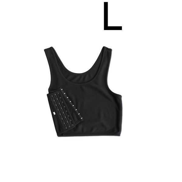 2PCS Women Buckle Short Chest Breast Binder Lesbian Trans Vest Corset Tomboy