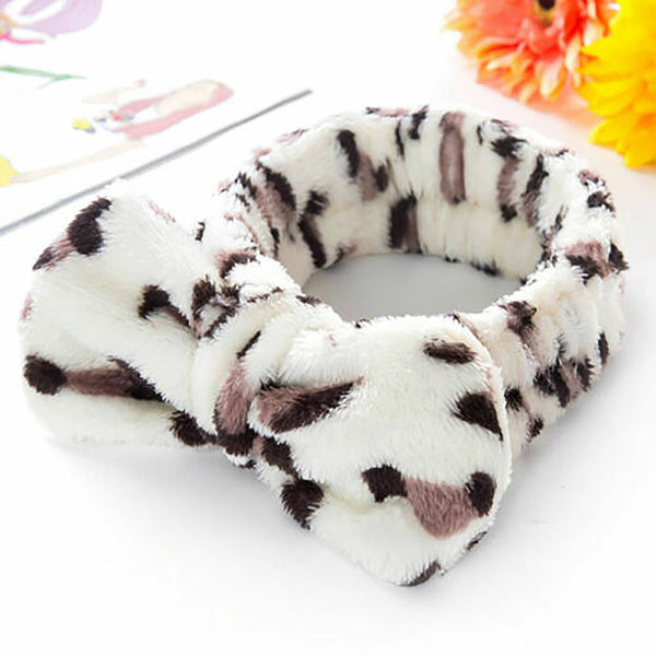 Bow Beauty Head Band Thick Makeup Shower Cute Spa Hair Band Striped Soft Bath AU