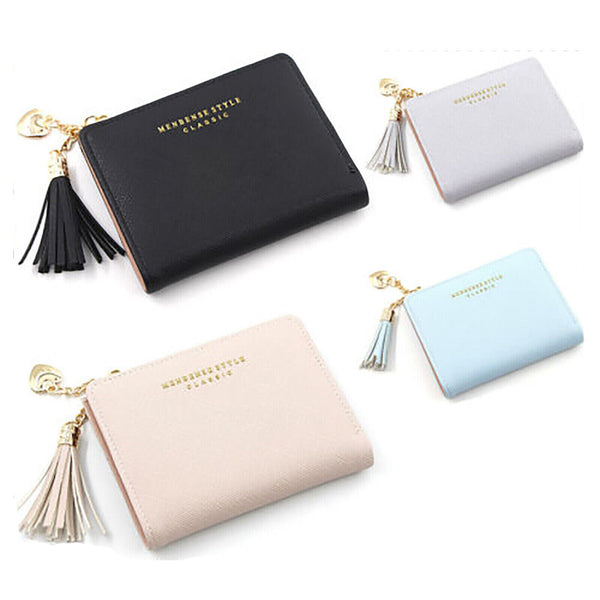 1/4X Women Wallet Short Small Coin Purse Ladies Folding Card Card Holder Leather