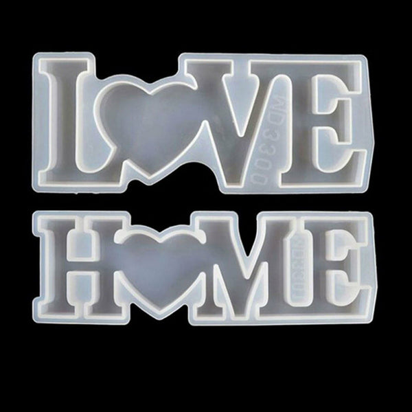 Large LOVE/HOME/FAMILY Letter Resin Casting Silicone Mold Making Epoxy Mould AU