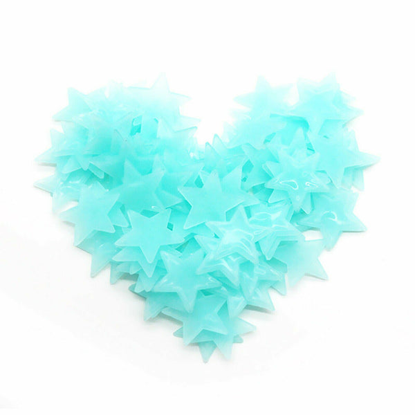 100-200Pcs Home Wall Glow In The Dark Stars Stickers Baby KIDS Decal Luminous AU - Lets Party