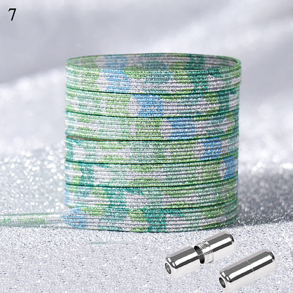 No Tie Locked Elastic Shoelace Shoe Lace Lazy Lace Sneakers Sport Kid Adult