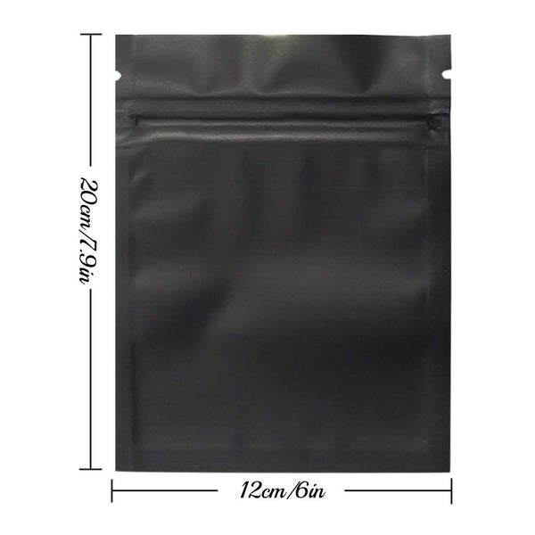 200PCS Black Aluminum Bag Mylar Foil Pouch Heat Sealer Food Storage Package Bags