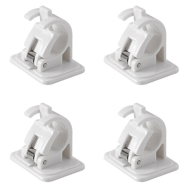 Nail-free Adjustable Curtain Pole Wall Bracket Self-adhesive Rod Holder AU