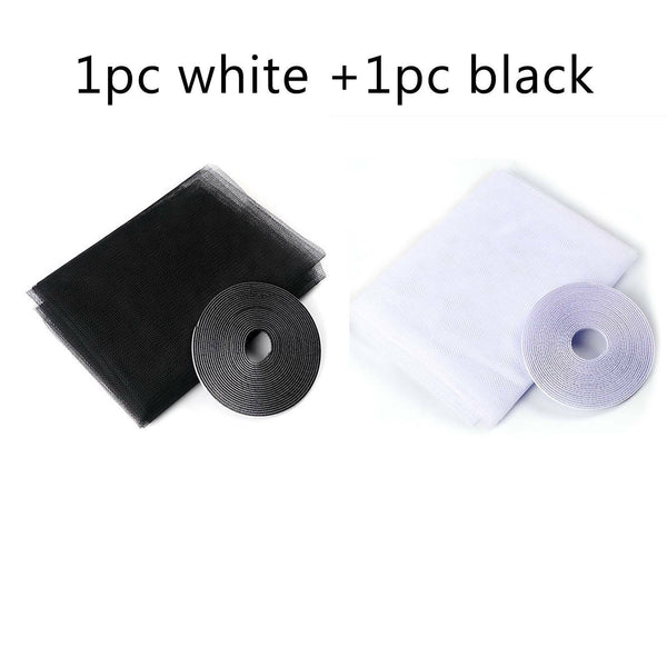 2 sets Insect Window Netting Screen Cover Fly Mosquito Mesh Kit Curtain Wasp AU
