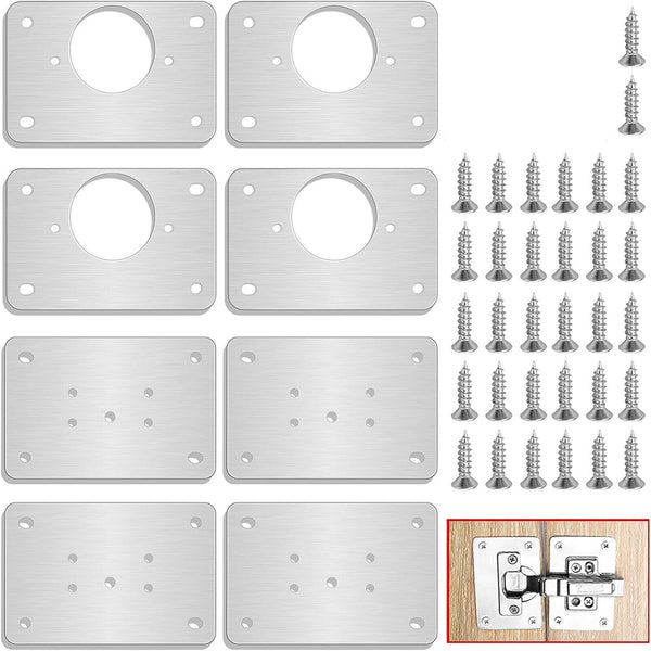Kitchen Cupboard Door /Hinge Repair Kit Hinge Repair Plate Cabinet Mount Tool AU