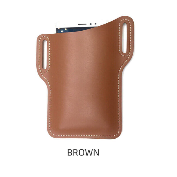 Men's Belt Clip Loop Holster Waist Bag Leather Pouch Cover Case For Mobile Phone