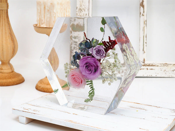 Large Crystal Epoxy Resin Mold Geometry Cube Specimen Love Heart Round Mould DIY