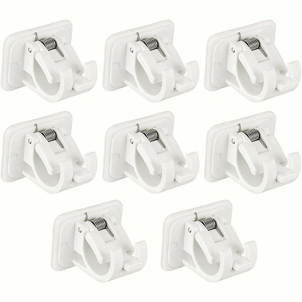 Nail-free Adjustable Curtain Pole Wall Bracket Self-adhesive Rod Holder AU