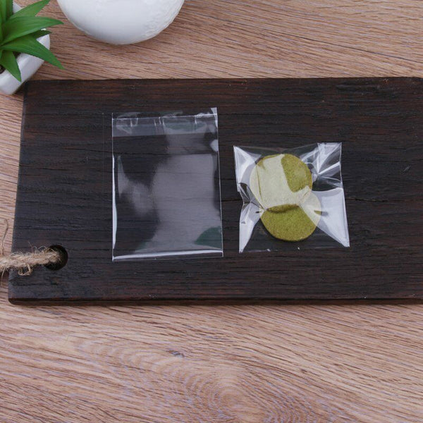 100X Clear Plastic Candy Packaging Bags Self Adhesive Cookie Biscuit Gift Bags
