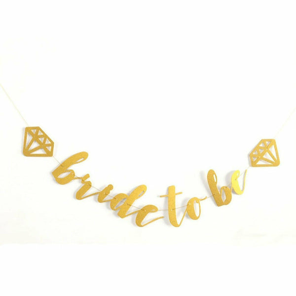 Rose Gold Bridal Shower Decorations Bride to Be Banner Engagement Ring Balloon A