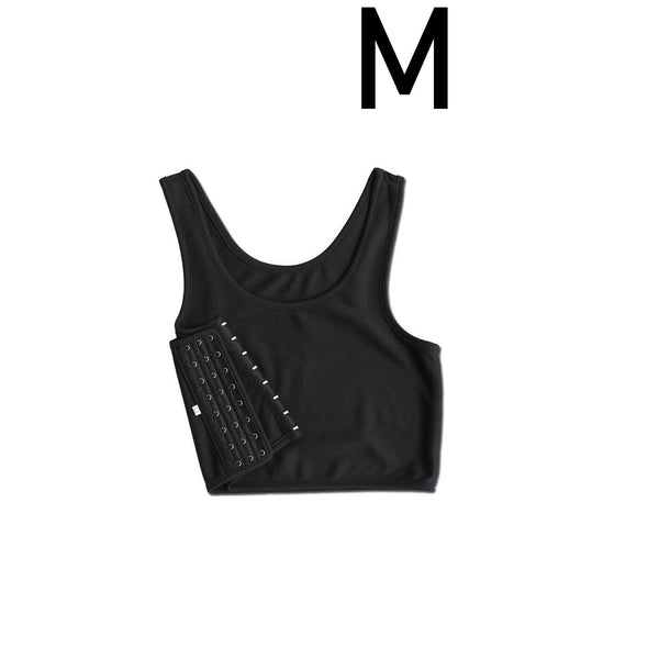 2PCS Women Buckle Short Chest Breast Binder Lesbian Trans Vest Corset Tomboy