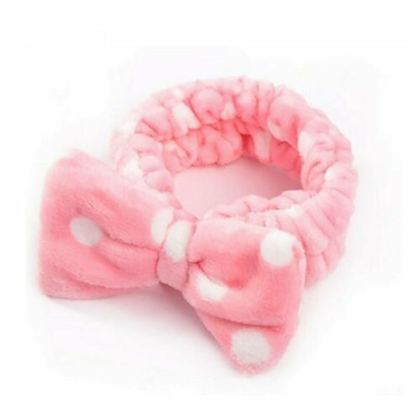Bow Beauty Head Band Thick Makeup Shower Cute Spa Hair Band Striped Soft Bath AU