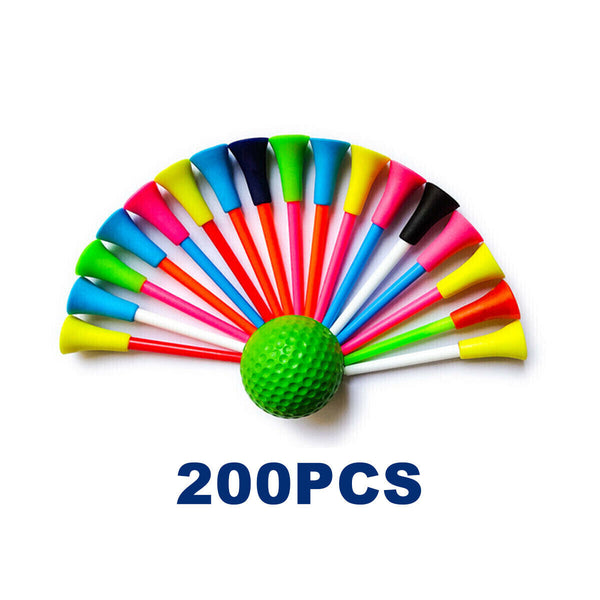 20/40/100Pack 83mm Golf Tees Multi Color Plastic With Rubber Cushion Top Quality