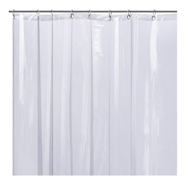 Extra Long Shower Curtain Waterproof Fabric With Hooks Weighted Hem 180x200cm AU