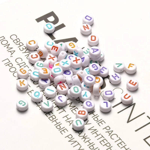 13 Colour Elastic Beading Thread Cord String Bracelet Alphabet Letter Cube Beads