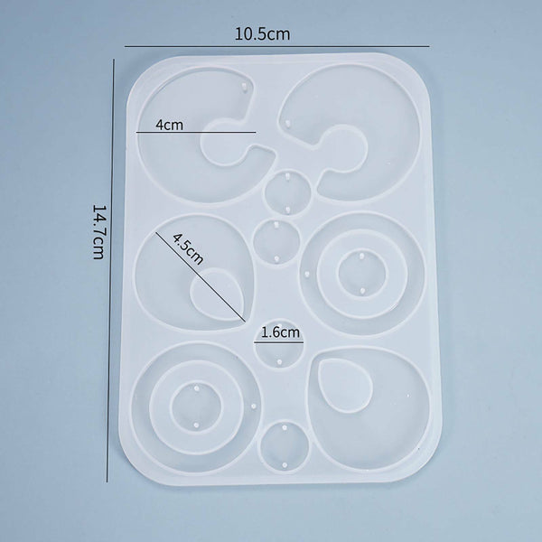 2X Silicone Pendant Mould Jewelry Making Necklace Mold Craft DIY Resin Supplies - Lets Party