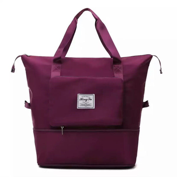 Women Large Capacity Collapsible Travel Bag Expandable Waterproof Duffel Bag New