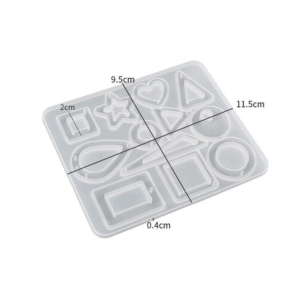 Silicone Earring Pendant Jewelry Making Mold Resin Casting Mould Craft DIY Tool