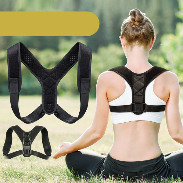 Posture Corrector Adjustable Back Shoulder Belt Support Body Brace Back Unisex - Lets Party
