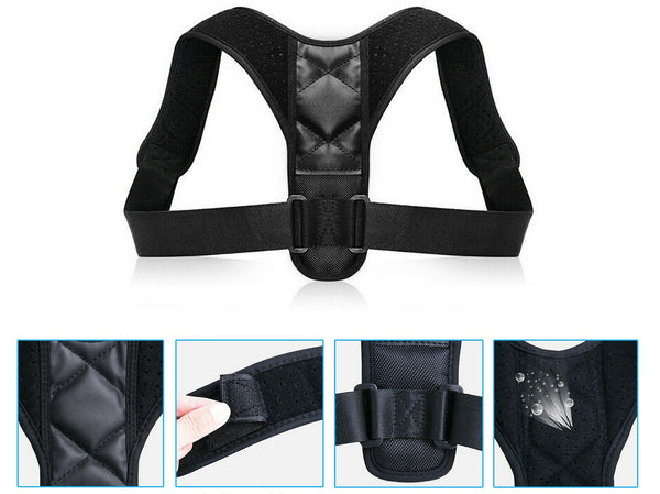 Posture Corrector Adjustable Back Shoulder Belt Support Body Brace Back Unisex - Lets Party