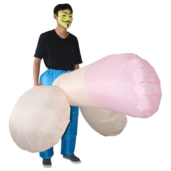 Adult Inflatable Pants Willy Suit Fancy Dress Costume Funny Penis Hen Stag Party - Lets Party