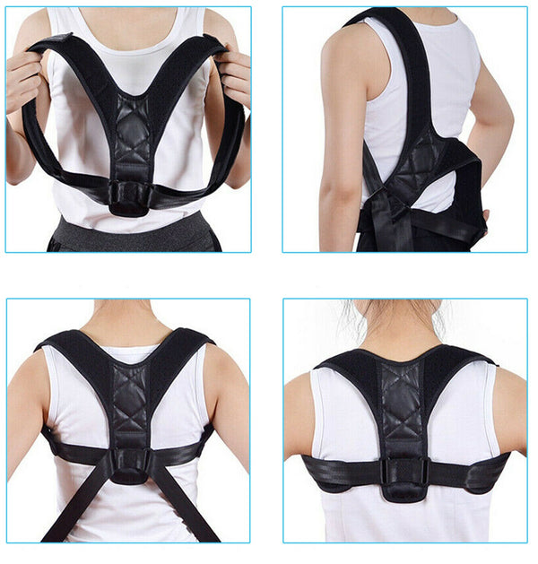 Posture Corrector Adjustable Back Shoulder Belt Support Body Brace Back Unisex - Lets Party