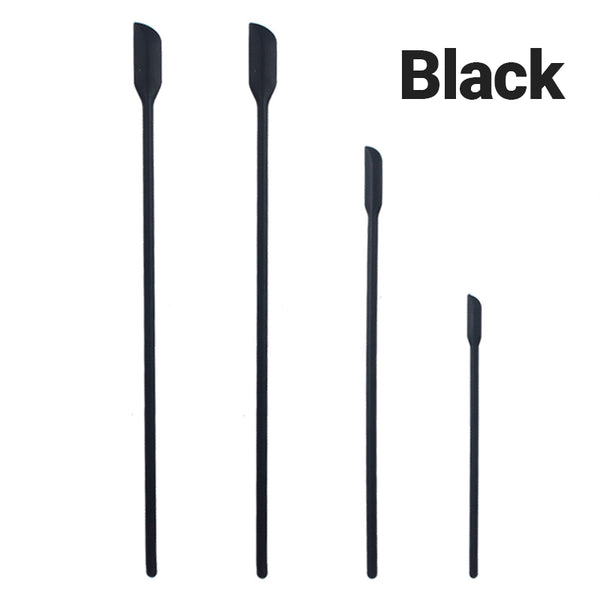 4x Silicone Mini Spatula Jar Scraper Scoop Tip Long Spatula Cosmetic Bottle B8A3