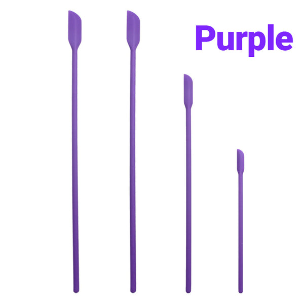 4x Silicone Mini Spatula Jar Scraper Scoop Tip Long Spatula Cosmetic Bottle B8A3